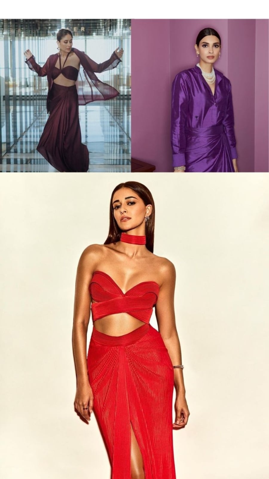 Kareena, Ananya, Diana Slaying The Draped Skirt Trend
